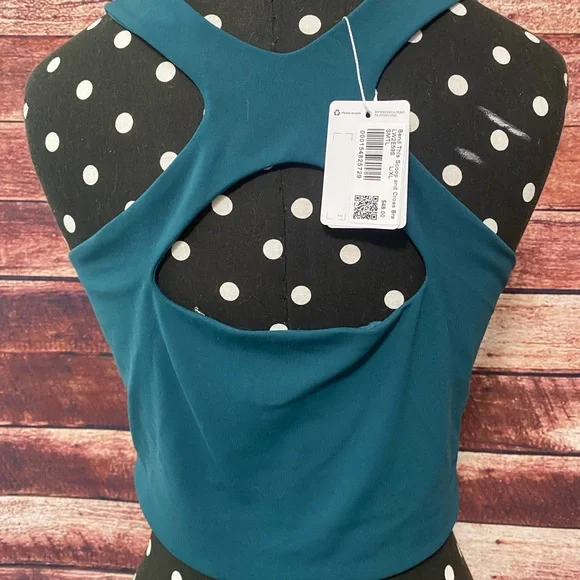 Lululemon Bend This Scoop reversible bra too. L/XL Teal Sleeveless Women's Top - Picture 2 of 15